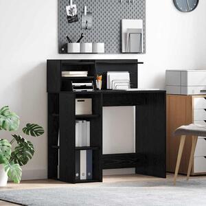 Maison Exclusive – písací stôl, ierna farba, vzhad dubového dreva, materiál: drevotrieska