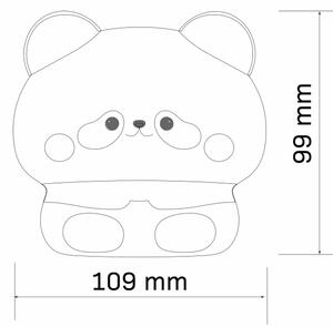 LED Stmievateľná detská dotyková lampa PANDA LED/2W/3,7V 1200 mAh