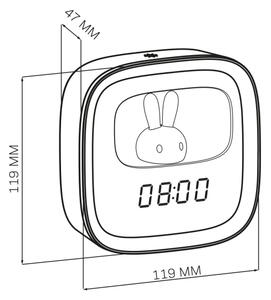 LED Stmievateľná nočná lampička s budíkom BUNNY LED/1,2W/5V 3000K