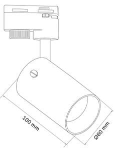 Bodové svietidlo do lištového systému SMOKY 1xGU10/10W/230V čierna