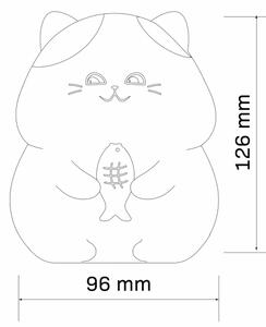 LED RGBW Stmievateľná detská dotyková lampa GATTO LED/1W/3,7V 1200 mAh