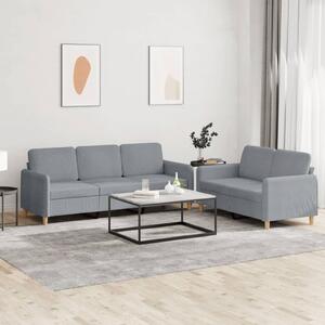 Maison Exclusive – 2-dielna sedacia súprava s vankúmi, svetlosivá látka