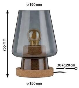 Paulmann 79736 - 1xE27/20W Stolná lampa IBEN 230V dymová