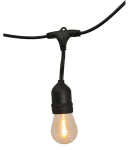 LED Solárna vonkajšia reťaz PARTY 10xE27/3,7V 10 m IP44 + DO
