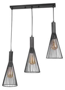 Luster na lanku TIANA 3xE27/20W/230V čierna
