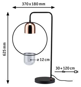 Paulmann 79746 - 1xGU10/20W Stolná lampa FANJA 230V dymová