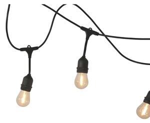 LED Solárna vonkajšia reťaz PARTY 10xE27/3,7V 10 m IP44 + DO