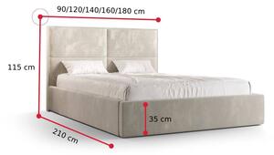 Čalúnená posteľ POLO, 120x200, monolith 02