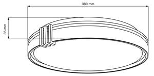 LED Stmievateľné kúpeľňové stropné svietidlo ARLETTA LED/48W/230V IP44 + DO