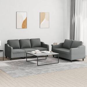 Maison Exclusive – 2-dielna sedacia súprava s vankúmi, tmavosivá látka
