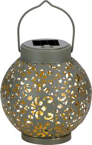 Arti Casa Solárna lampa Solárna lampa do záhrady - Stolná lampa s teplým bielym svetlom - Záhradné svetlo s dobou svietenia a 8 hodín - Vodotesnos IP44 - Ø14,5 x 15 cm - Plast - Sivá