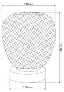 Stolná lampa ZANZIBAR 1xE27/20W/230V pr. 18 cm bambus