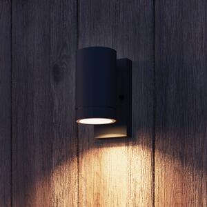 Calex vonkajšie nástenné svietidlo Alba GU10, Downlight, čierne, senzor