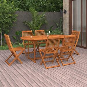 Maison Exclusive – 7-dielna záhradná jedálenská súprava 180 x 90 x 75 cm z masívneho dreva akácie