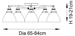 Endon 97248 - Bodové svietidlo HANSEN 5xE14/7W/230V mosadz