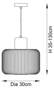 Endon 68986 - Závesný luster na lanku NICOLA 1xE27/40W/230V medený