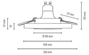 Spot-Light 2515136 - LED Podhľadové svietidlo VITAR 1xGU10/5W/230V betón
