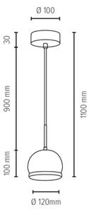 Spot-Light 5143174 - LED Luster na lanku BALL WOOD 1xGU10/5W/230V matný dub
