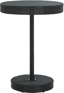 Maison Exclusive - Záhradný stôl ierny 75,5x106 cm Poly Rattan