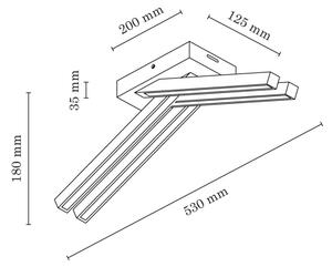 Spot-Light 2246474 - LED Prisadený luster LINUS 4xLED/4,5W/230V matný dub