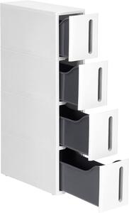 SONGMICS Úložný kuchynský regál BASTEN 84 cm biely