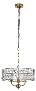 Endon 106243 - Závesný luster CLIFTON na reťazi 3xE14/6W/230V, priemer 38,5 cm, mosadz/číre