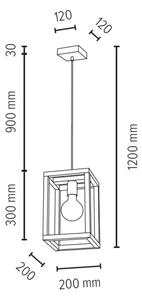Spot-Light 61540174 - Luster na lanku KAGO 1xE27/60W/230V matný dub