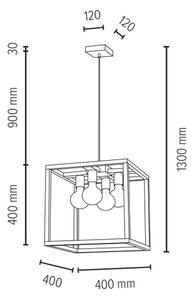 Spot-Light 61540474 - Luster na lanku KAGO 4xE27/60W/230V