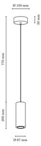 Spot-Light 1551174 - LED Luster na lanku PIPE 1xGU10/5W/230V matný dub