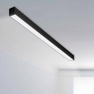 SLC LED svetelná lišta CLICK, čierna, 140 cm, DALI, IP20, Čierna, Obývacia izba / jedáleň, Hliník, Moderný, Stropné svetlo