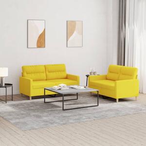 Maison Exclusive – 2-dielna sedacia súprava s vankúšmi, svetložltá látka