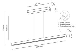 Spot-Light 1509774 - stmievateľný LED závesný luster na lanku SMAL LED/18W/230V