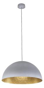 Luster na lanku SFERA 1xE27/60W/230V pr. 35 cm šedá/zlatá