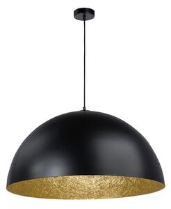 Luster na lanku SFERA 1xE27/60W/230V pr. 50 cm čierna/zlatá