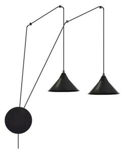 Luster na lanku ABRAMO 2xE27/15W/230V čierna