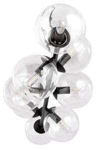 Luster na lanku ROSSI 8xE14/10W/230V čierna/číra