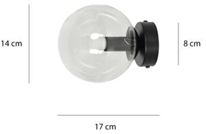 Nástenné svietidlo ROSSI 1xE14/10W/230V čierna/číra
