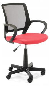 Kancelárska stolička KORAD FD-6, 53x81-93x56,5, červená/čierna