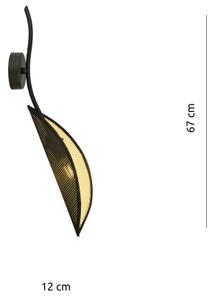 Nástenné svietidlo LOTUS 1xE14/10W/230V čierna/zlatá
