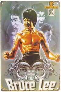 Plechová ceduľa Bruce Lee 20x30cm (Retro dekorácia do bytu materiál kov, rozmery 200x300 mm (Š x V))