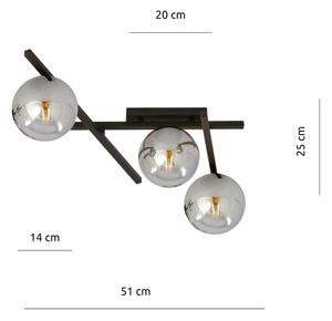 Stropné svietidlo SMART 3xE14/10W/230V čierna/šedá