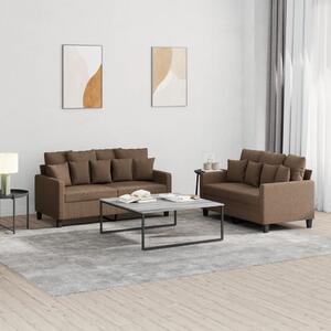 Maison Exclusive – 2-dielna sedacia súprava s vankúšmi, hnedá látka