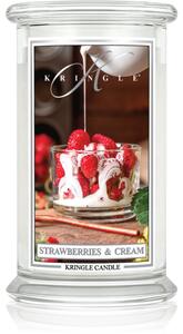 Kringle Candle Classic Strawberries & Cream vonná sviečka 623 g