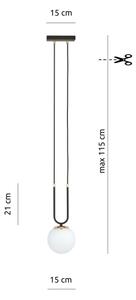 Luster na lanku GLAM 1xE14/10W/230V čierna