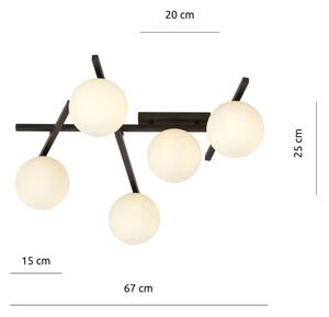 Stropné svietidlo SMART 5xE14/10W/230V čierna/biela