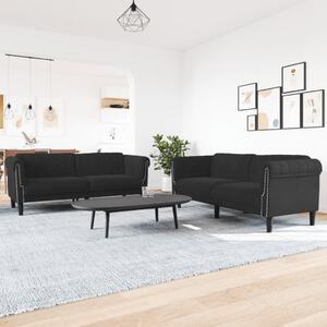 Maison Exclusive – 2-dielna sedacia súprava z čierneho zamatu