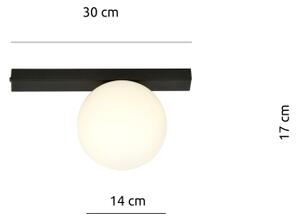 Stropné svietidlo FIT 1xE14/10W/230V čierna/biela