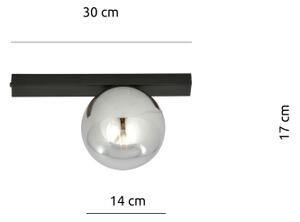 Stropné svietidlo FIT 1xE14/10W/230V čierna/šedá