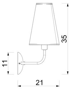 Nástenné svietidlo TORTOLA 2xE14/15W/230V hnedé/krémové