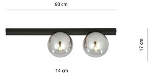 Stropné svietidlo FIT 2xE14/10W/230V čierna/šedá